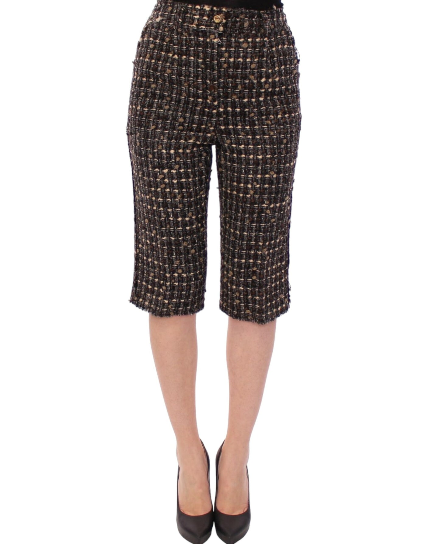 Dolce & Gabbana Multicolor Wolle Shorts Hose