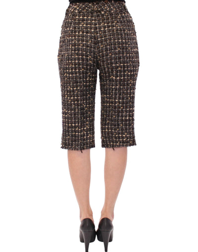 Dolce & Gabbana Multicolor Wolle Shorts Hose