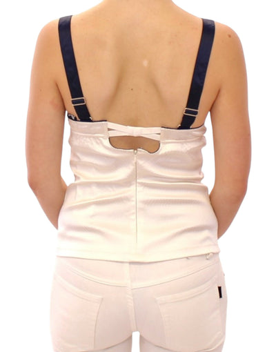 Dolce & Gabbana Weißes Tank-Top mit Matrosenmotiv