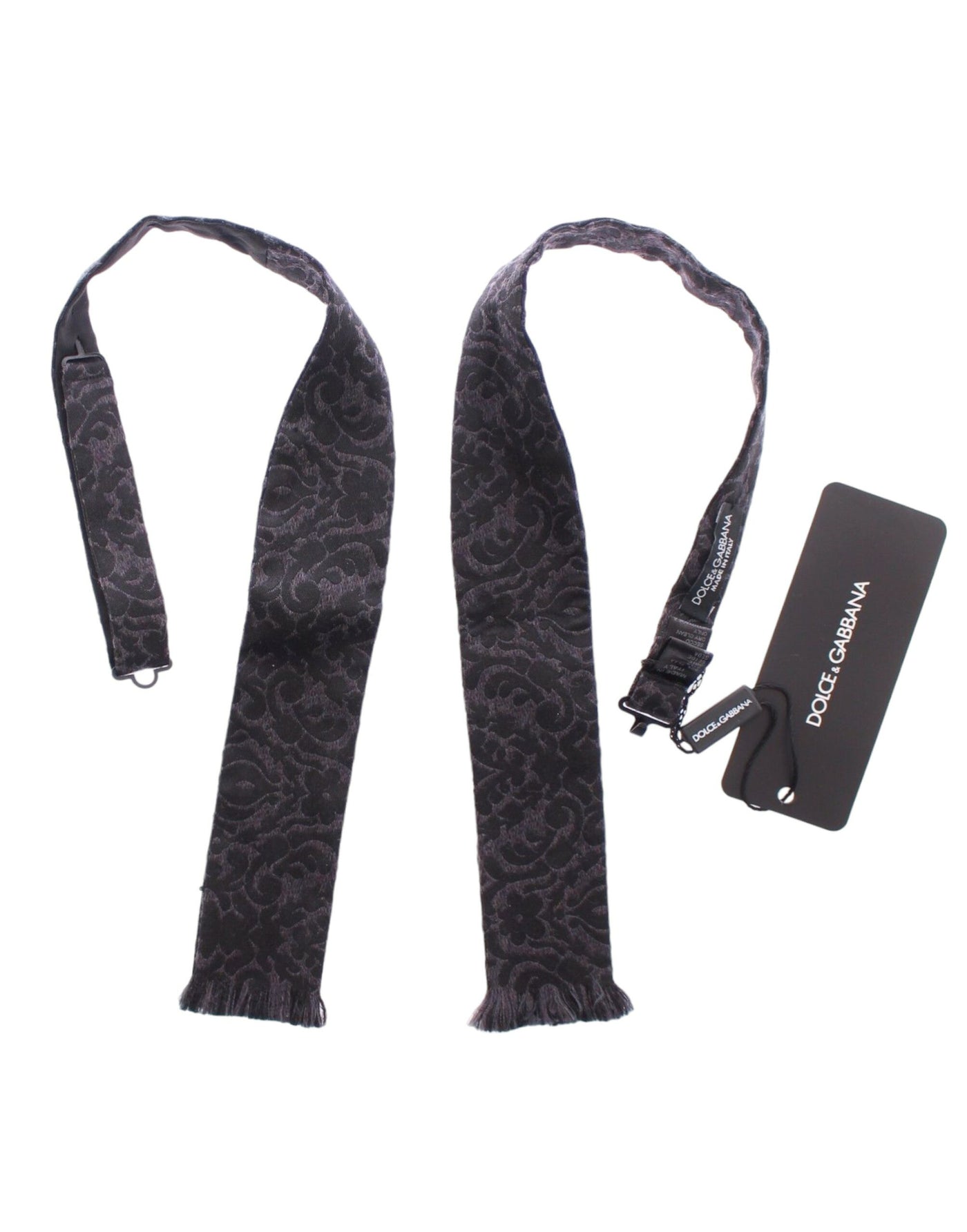 Dolce & Gabbana Graue Schwarze Wollfliege