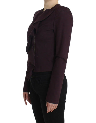 GF Ferre Lila geraffte Jacke Mantel Blazer Kurz