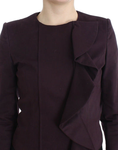 GF Ferre Lila geraffte Jacke Mantel Blazer Kurz