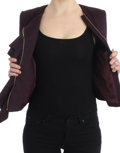 GF Ferre Lila geraffte Jacke Mantel Blazer Kurz