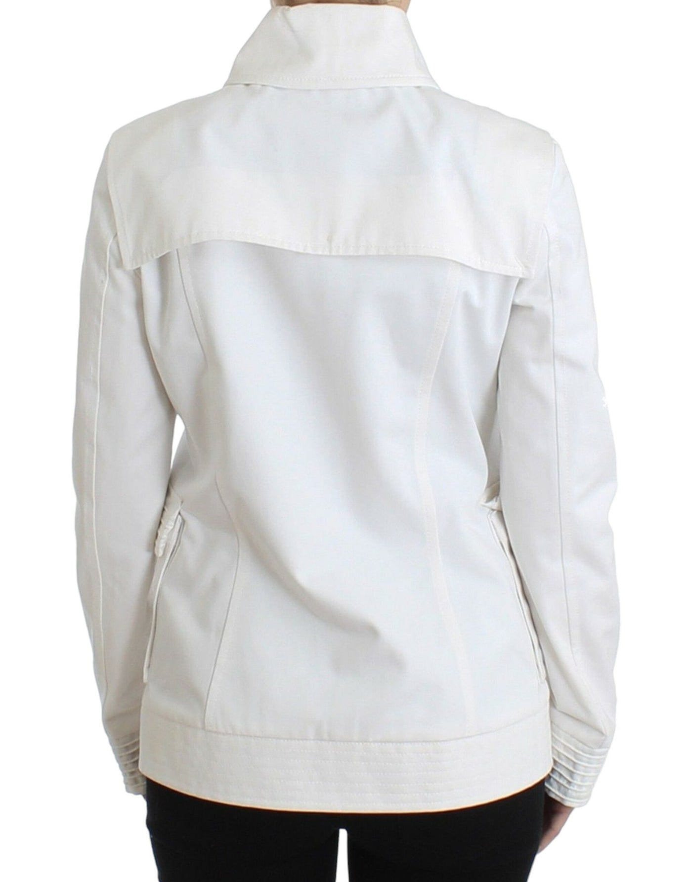 GF Ferre Weiße doppelreihige Jacke Mantel Blazer