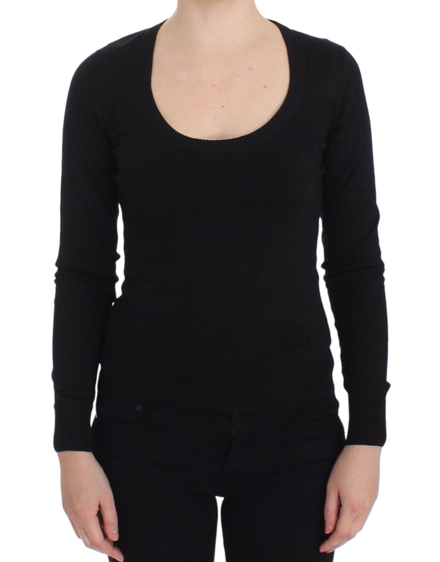Dolce & Gabbana Schwarzer Kaschmirpullover mit Rundhalsausschnitt Pullover