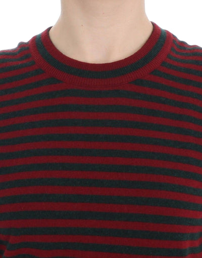 Dolce & Gabbana Rotgrauer Kaschmir-Kurzarmpullover