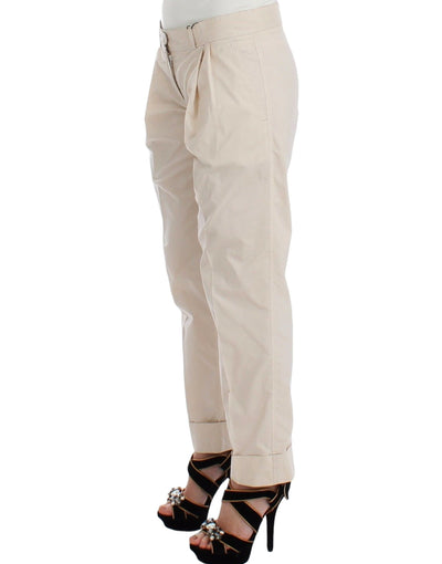 Ermanno Scervino Beige Chinos Beiläufige Kleiderhosen Khakis