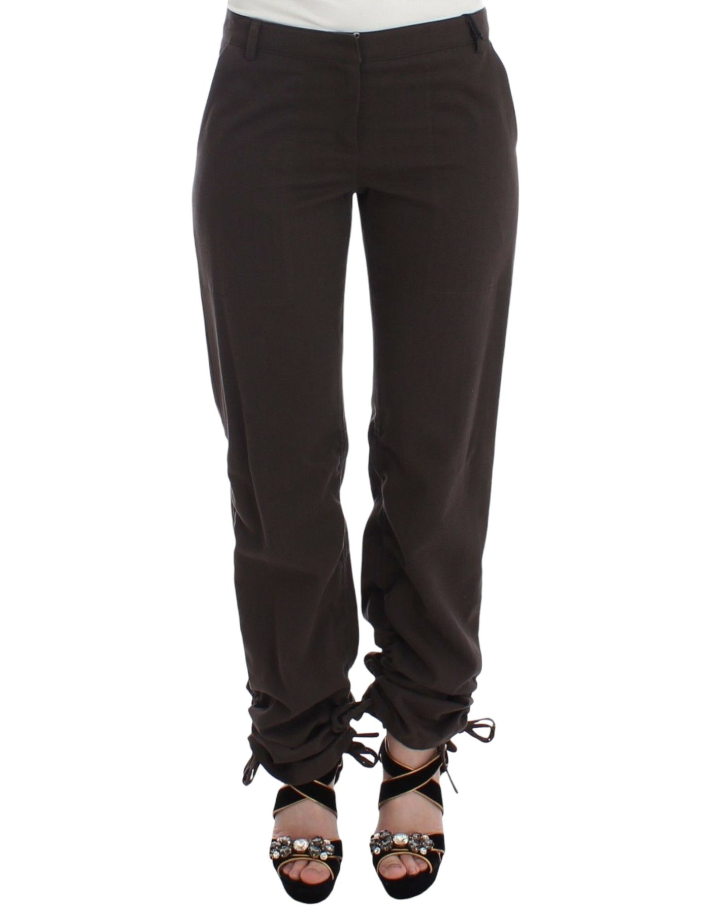 Ermanno Scervino Braun Chinos Beiläufige Anzughose Khakis