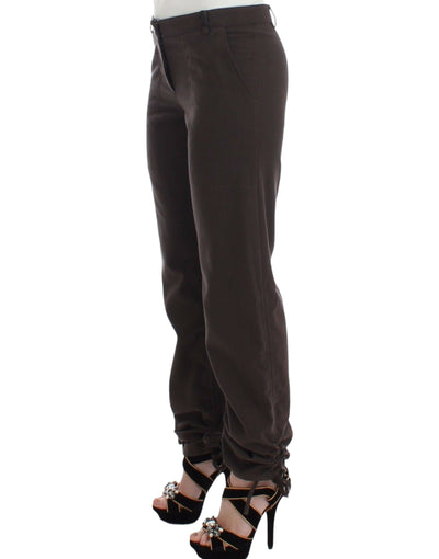 Ermanno Scervino Braun Chinos Beiläufige Anzughose Khakis