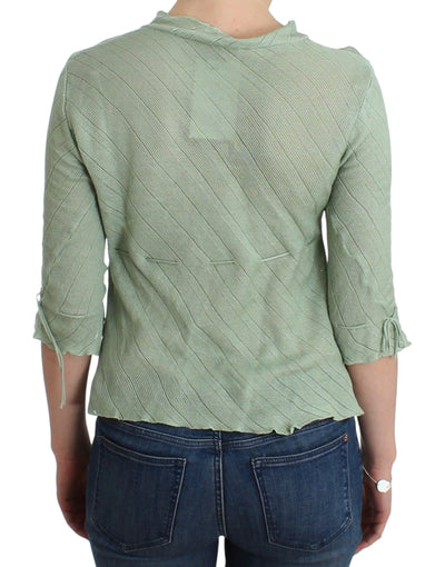 Ermanno Scervino Grünes leichtes Strickpullover-Top Bluse