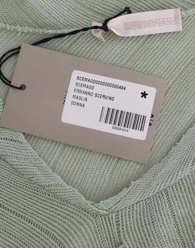 Ermanno Scervino Grünes leichtes Strickpullover-Top Bluse
