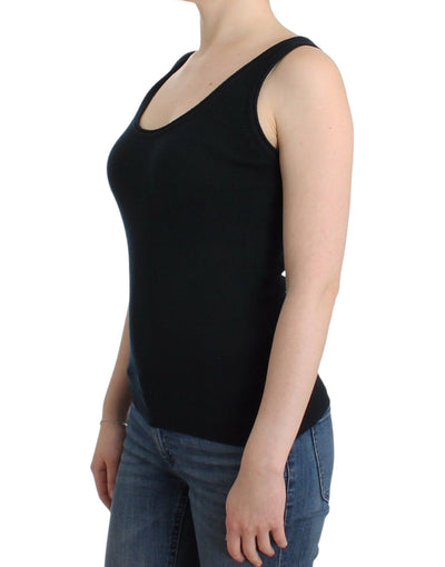 Ermanno Scervino Schwarzes Stricktop Strickpullover 100% Kaschmir