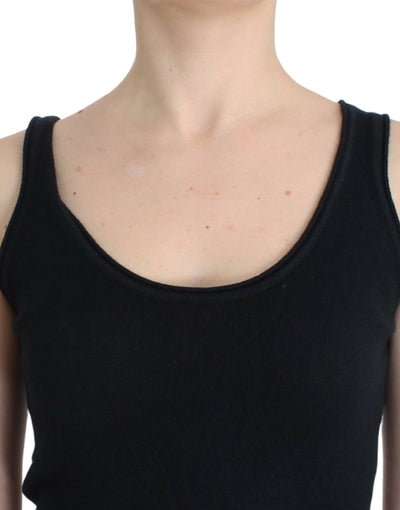 Ermanno Scervino Schwarzes Stricktop Strickpullover 100% Kaschmir