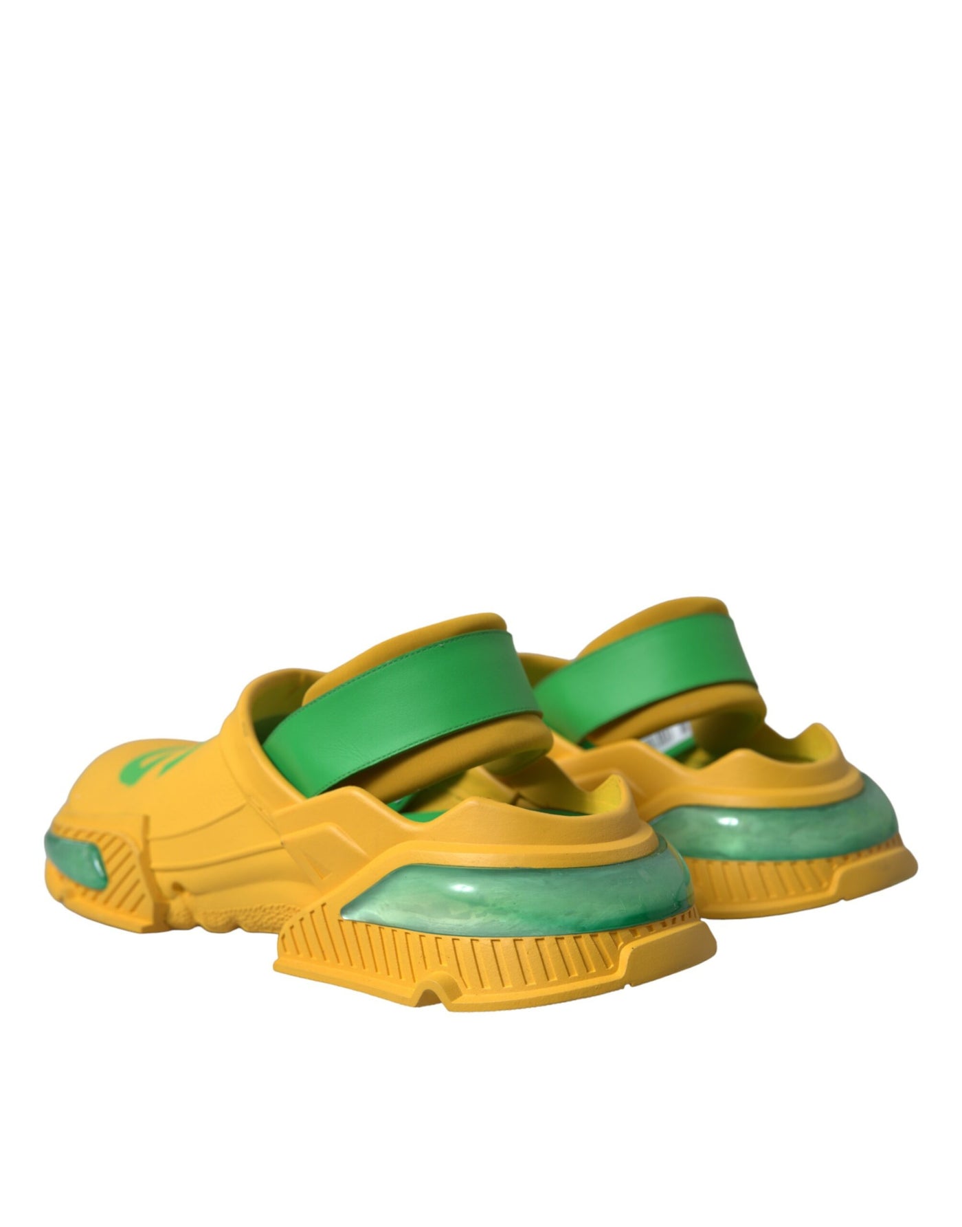 Dolce & Gabbana Gelb Grün Gummi Clogs Männer Pantoffeln Männer Schuhe