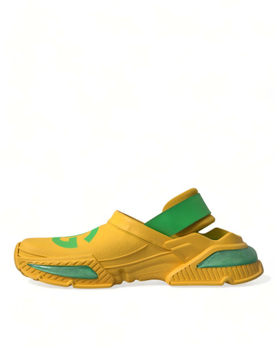 Dolce & Gabbana Gelb Grün Gummi Clogs Männer Pantoffeln Männer Schuhe