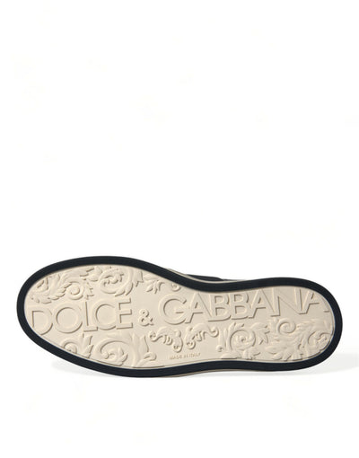 Dolce & Gabbana Schwarz Kroko Exotische Leder Turnschuhe Schuhe