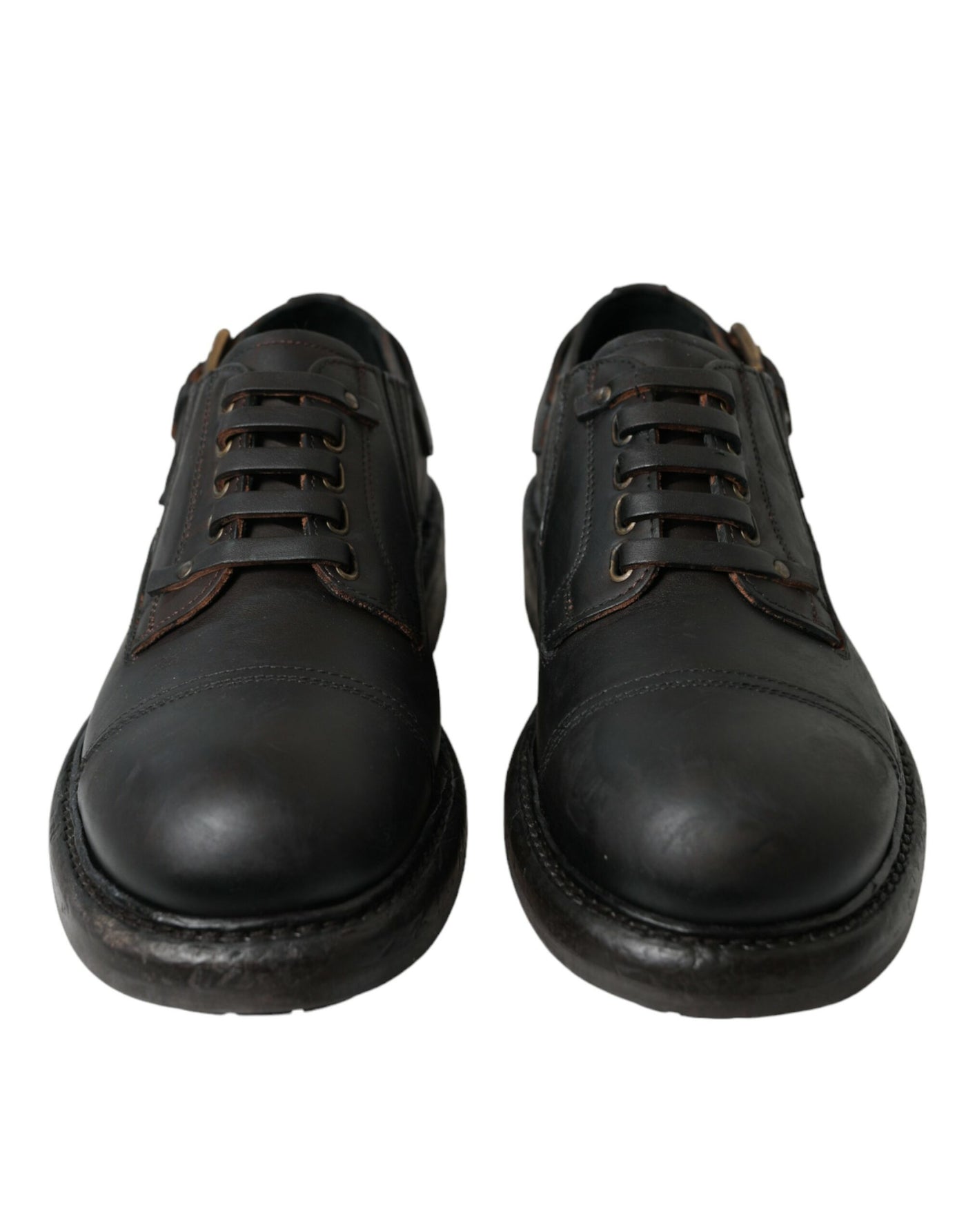 Dolce & Gabbana Braun Leder Lace Up Derby Männer Kleid Schuhe