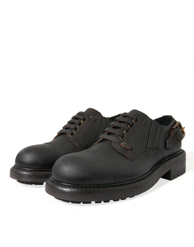 Dolce & Gabbana Braun Leder Lace Up Derby Männer Kleid Schuhe