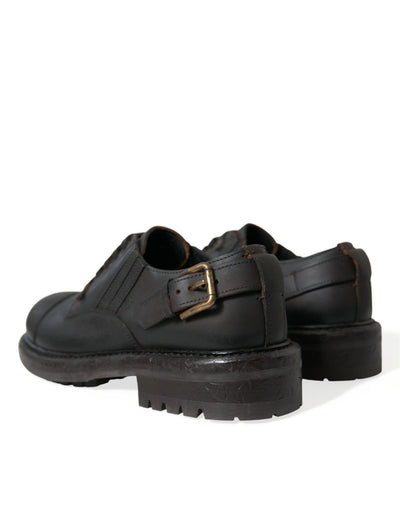 Dolce & Gabbana Braun Leder Lace Up Derby Männer Kleid Schuhe