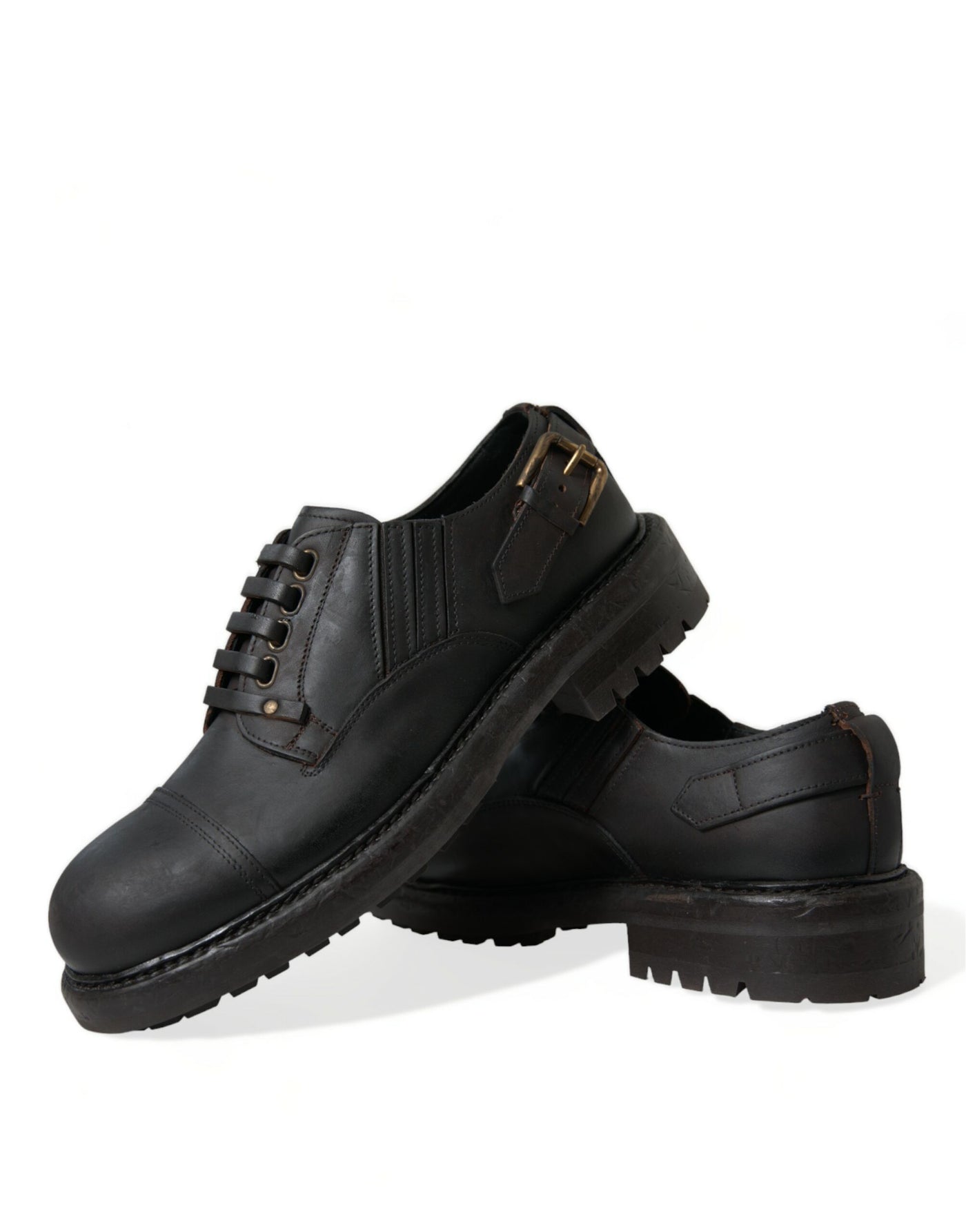 Dolce & Gabbana Braun Leder Lace Up Derby Männer Kleid Schuhe