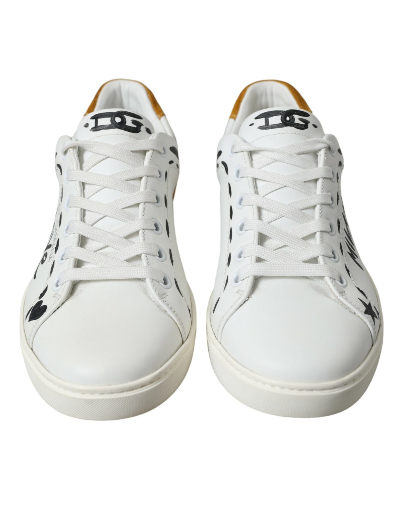 Dolce & Gabbana Weiß Leder LOVE Milano Männer Turnschuhe Schuhe