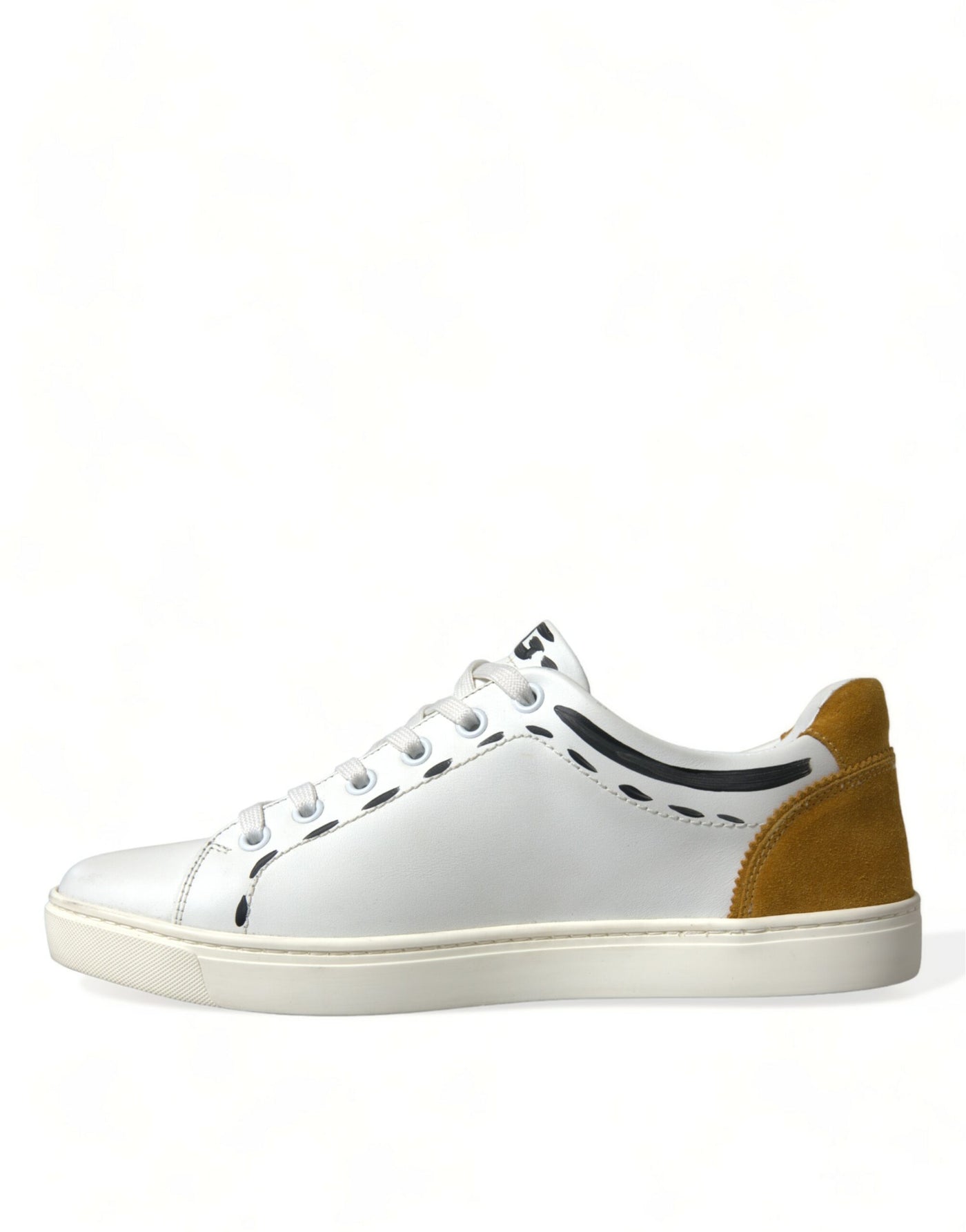 Dolce & Gabbana Weiß Leder LOVE Milano Männer Turnschuhe Schuhe