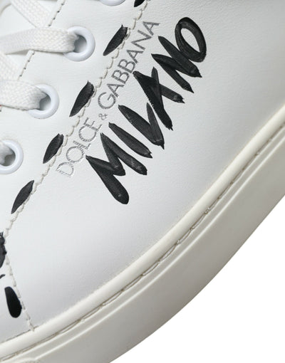 Dolce & Gabbana Weiß Leder LOVE Milano Männer Turnschuhe Schuhe