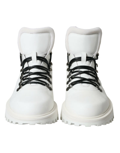 Dolce & Gabbana Weiße Vulcano Trekking-Stiefel Schuhe