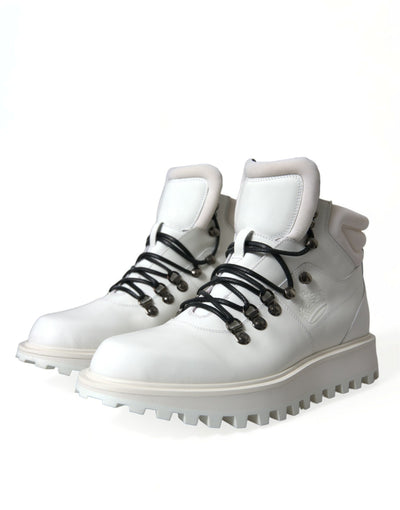 Dolce & Gabbana Weiße Vulcano Trekking-Stiefel Schuhe