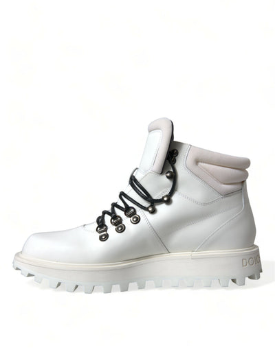 Dolce & Gabbana Weiße Vulcano Trekking-Stiefel Schuhe