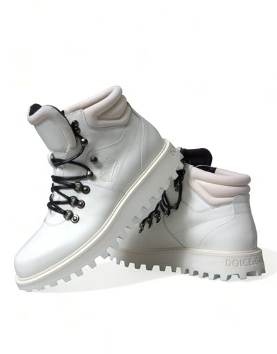 Dolce & Gabbana Weiße Vulcano Trekking-Stiefel Schuhe