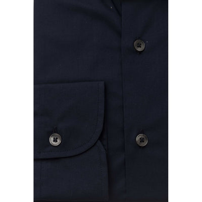 Bagutta Blau Baumwolle Männer Slim Shirt