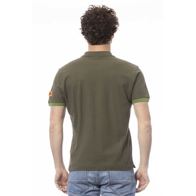 Invicta Grünes Baumwoll-Poloshirt für Männer