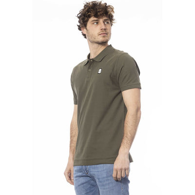 Invicta Grünes Baumwoll-Poloshirt für Männer