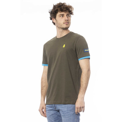 Invicta Grünes Baumwolle Männer T-Shirt
