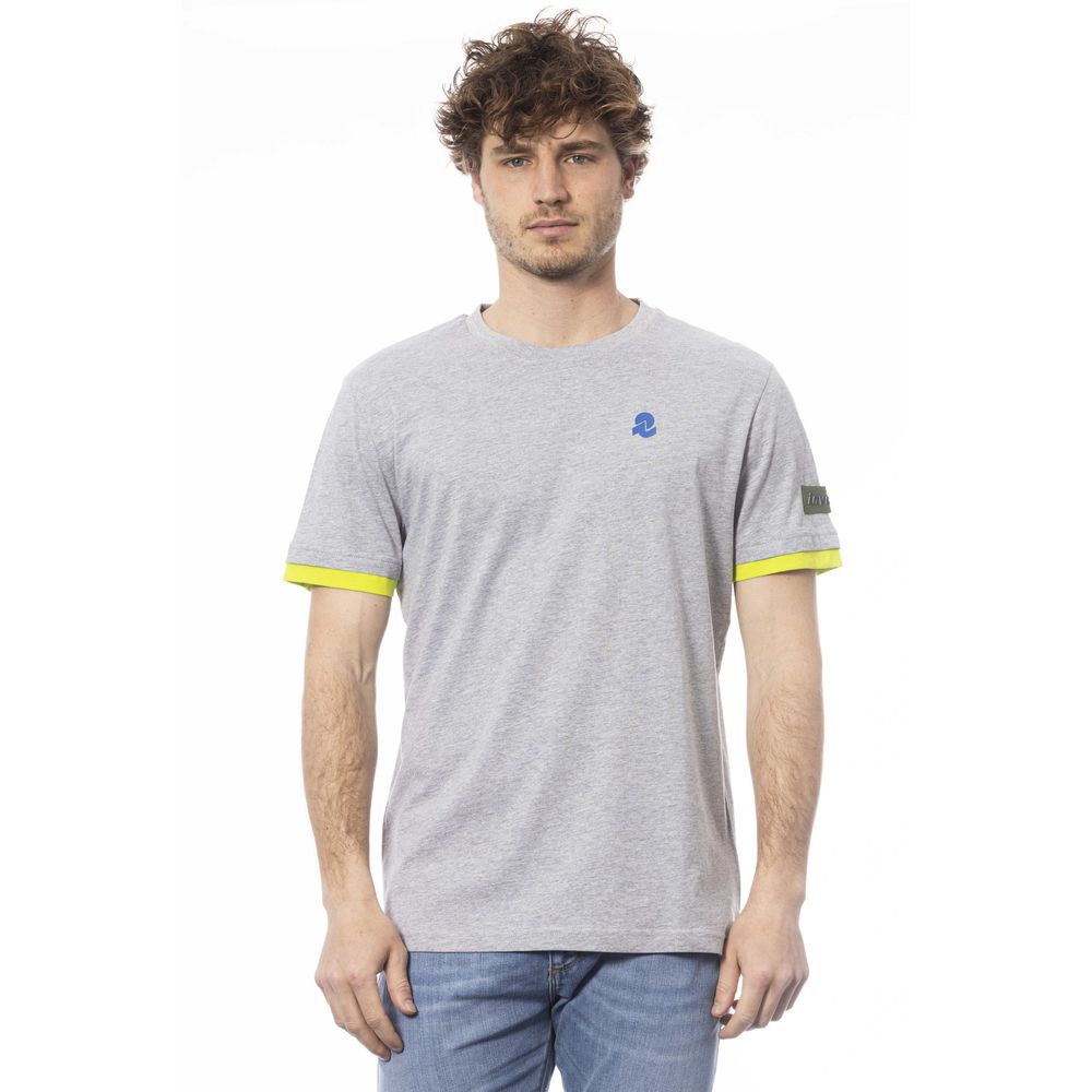 Invicta Graues Baumwolle Männer T-Shirt
