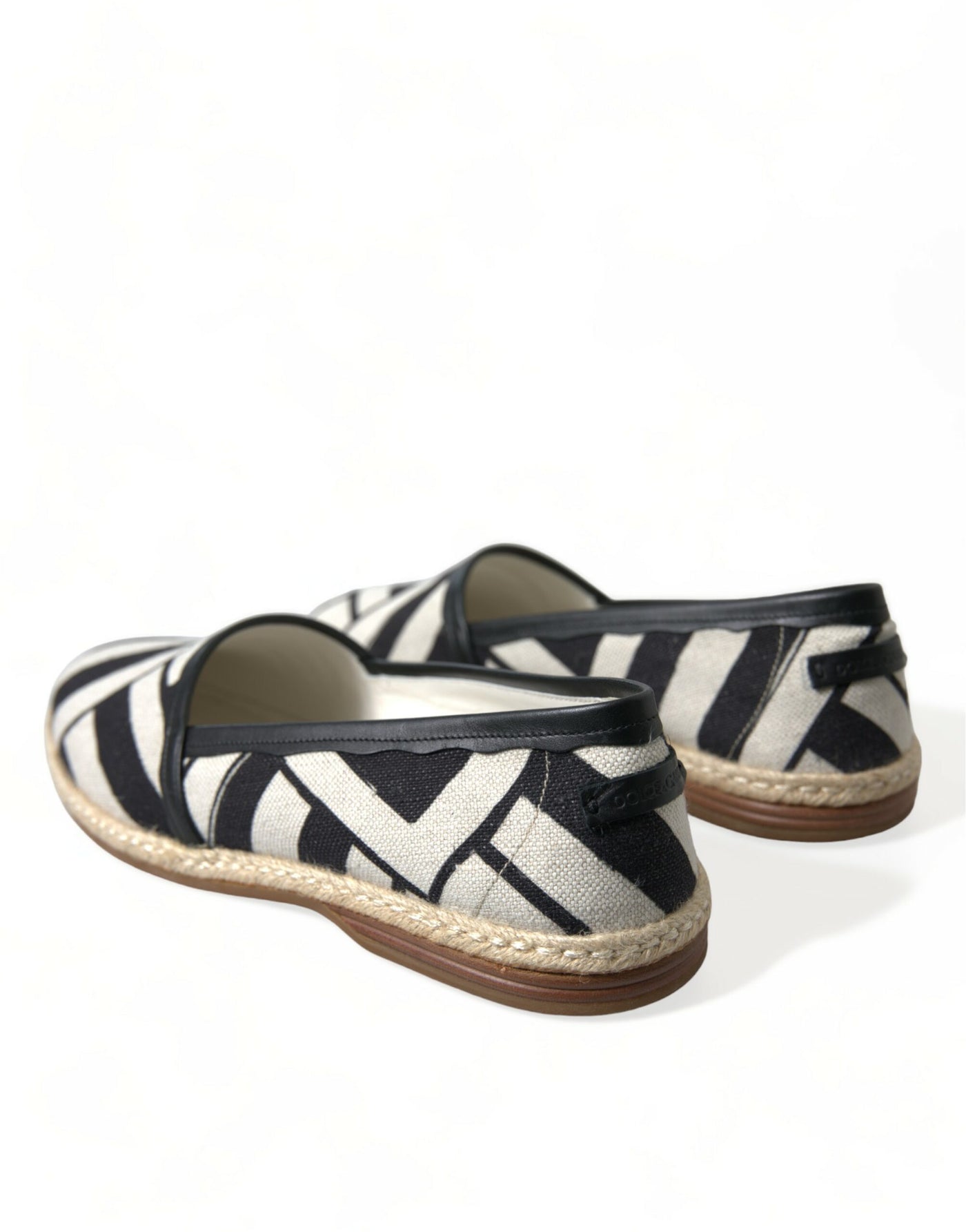 Dolce & Gabbana Beige Schwarz Gestreifte Canvas Espadrilles MONDELLO Schuhe