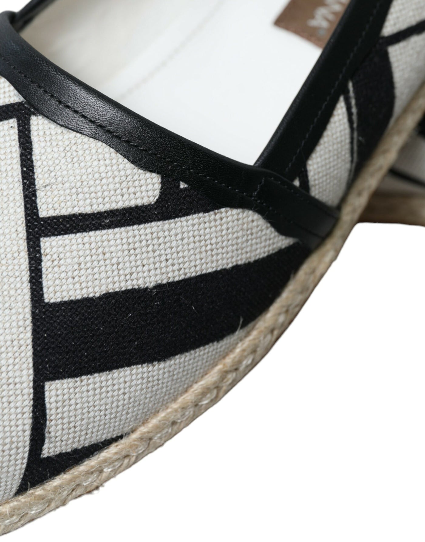 Dolce & Gabbana Beige Schwarz Gestreifte Canvas Espadrilles MONDELLO Schuhe
