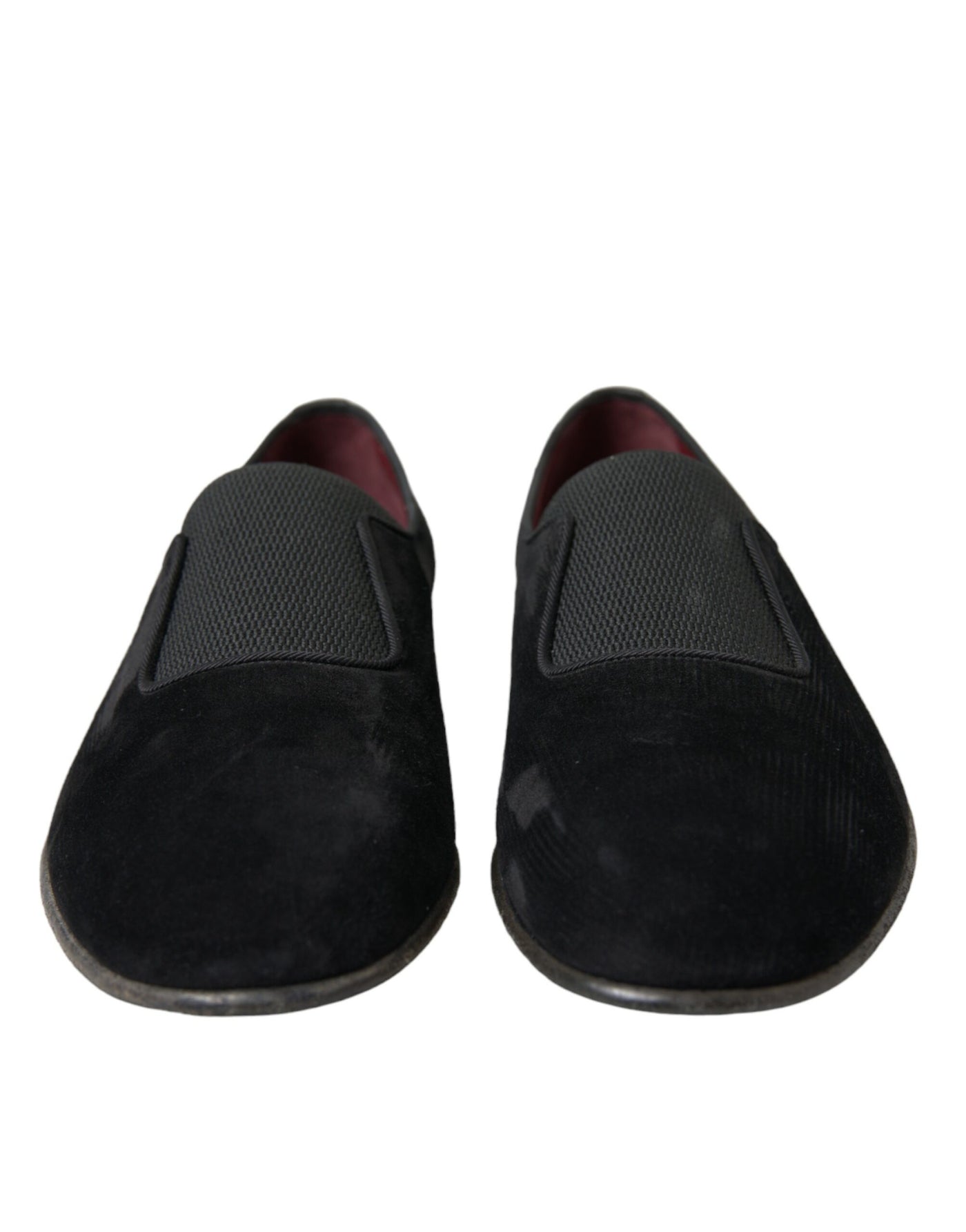 Dolce & Gabbana Schwarz RUNWAY Velour AMALFI Loafers Schuhe