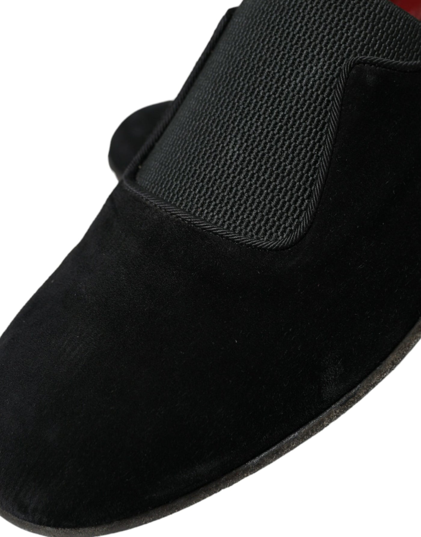 Dolce & Gabbana Schwarz RUNWAY Velour AMALFI Loafers Schuhe