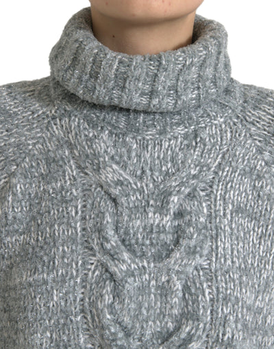 Dolce & Gabbana Grauer Rollkragenpullover aus Kaschmir