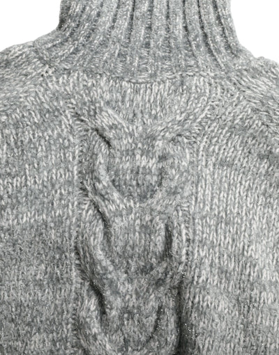 Dolce & Gabbana Grauer Rollkragenpullover aus Kaschmir