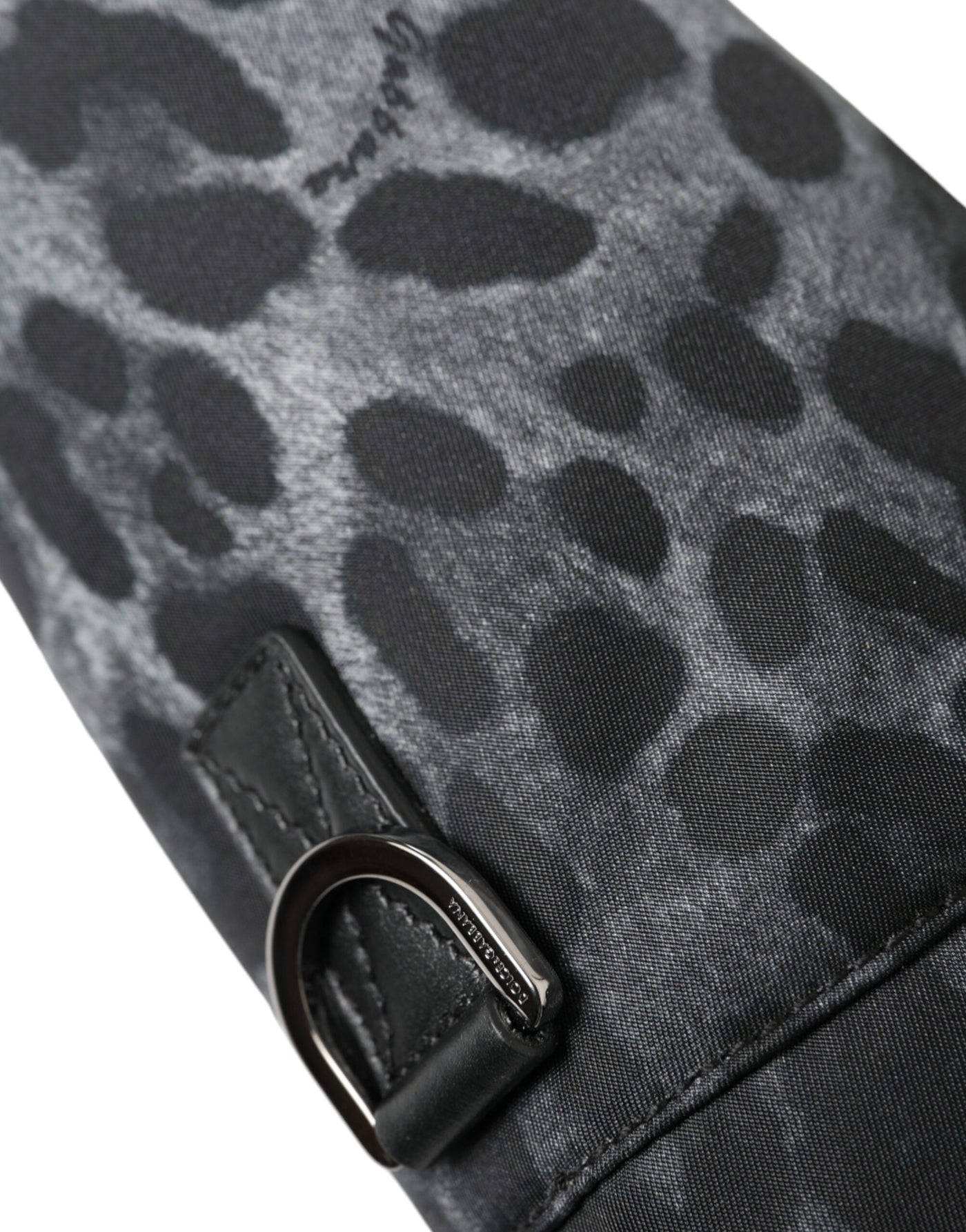 Dolce & Gabbana Schwarzer Leopard Runde schlanke Tote Flaschenhaltertasche