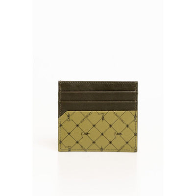 Trussardi Grünes Leder Portemonnaie für Männer