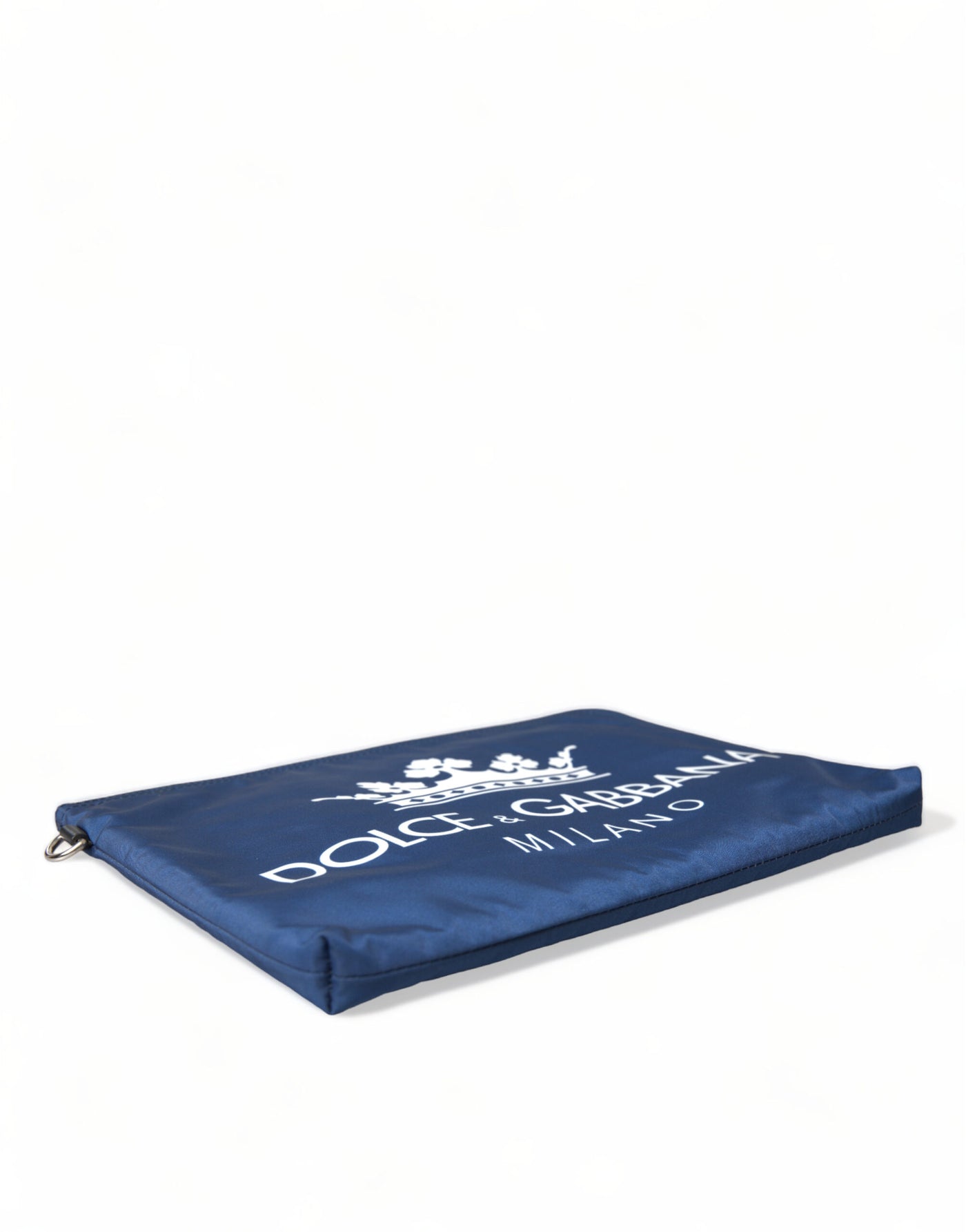Dolce & Gabbana Blaue DG Milano Print Nylon Pouch Clutch Herren Tasche