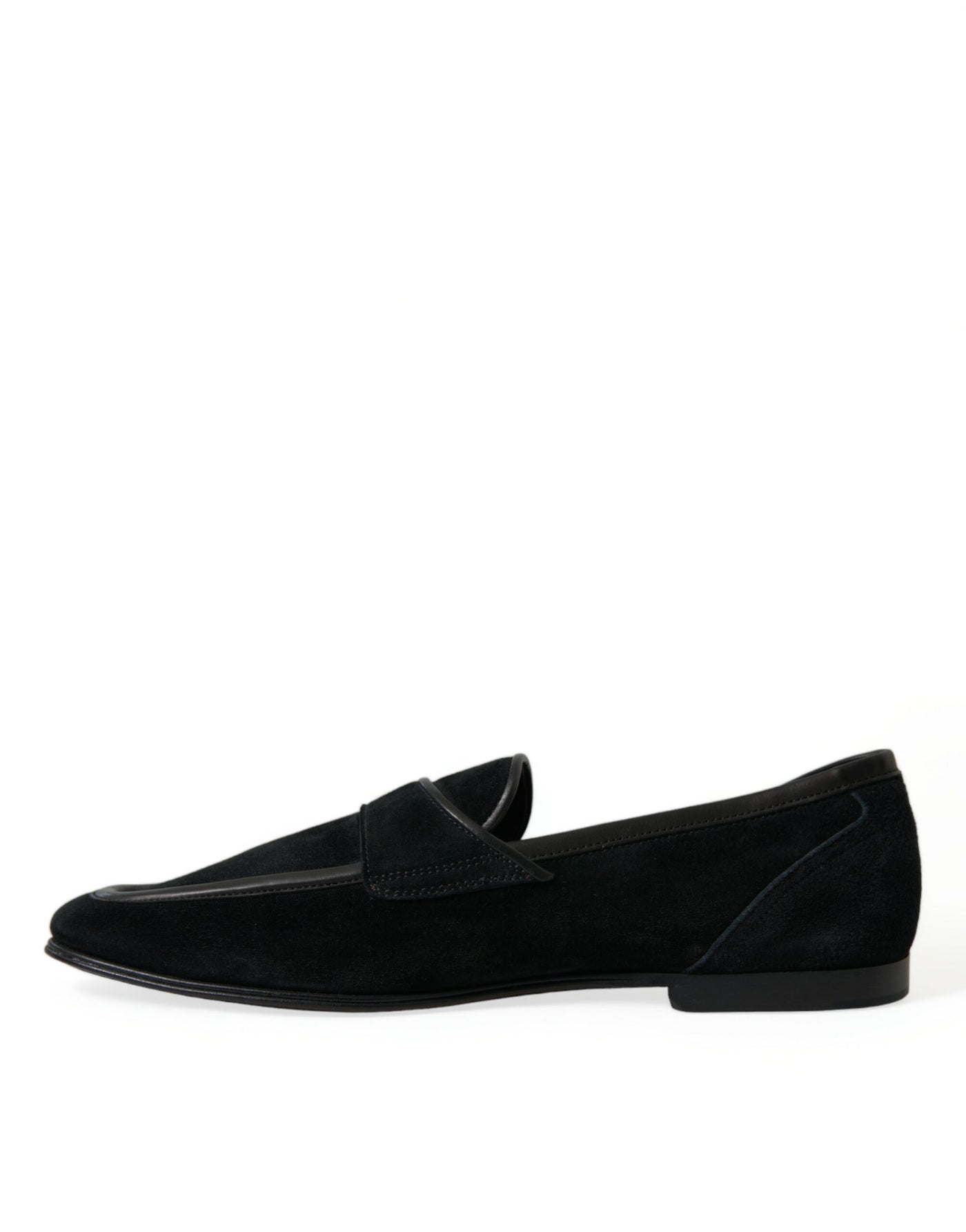 Dolce & Gabbana Schwarzer Samt Slip On Loafers Kleid Schuhe