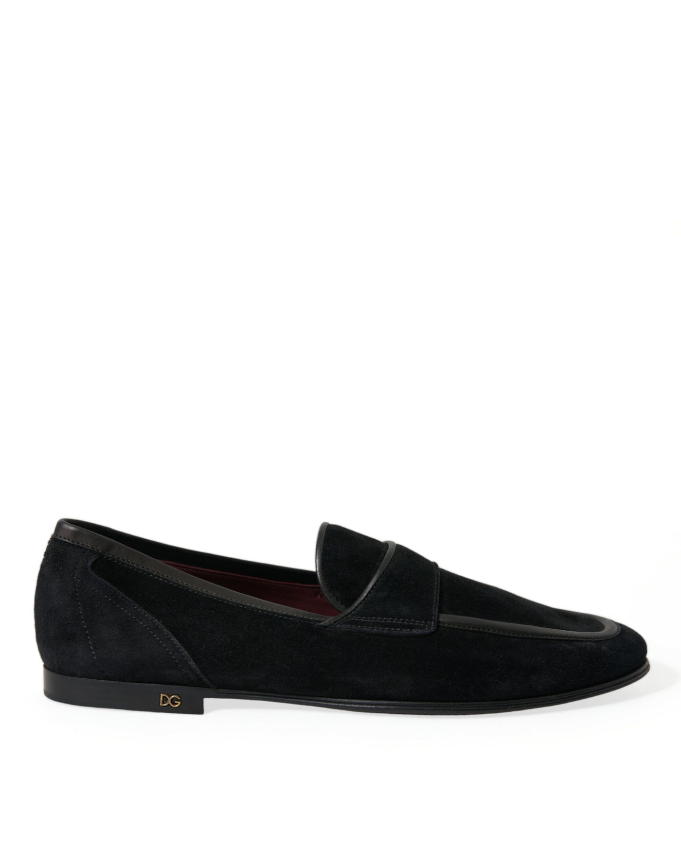 Dolce & Gabbana Schwarzer Samt Slip On Loafers Kleid Schuhe