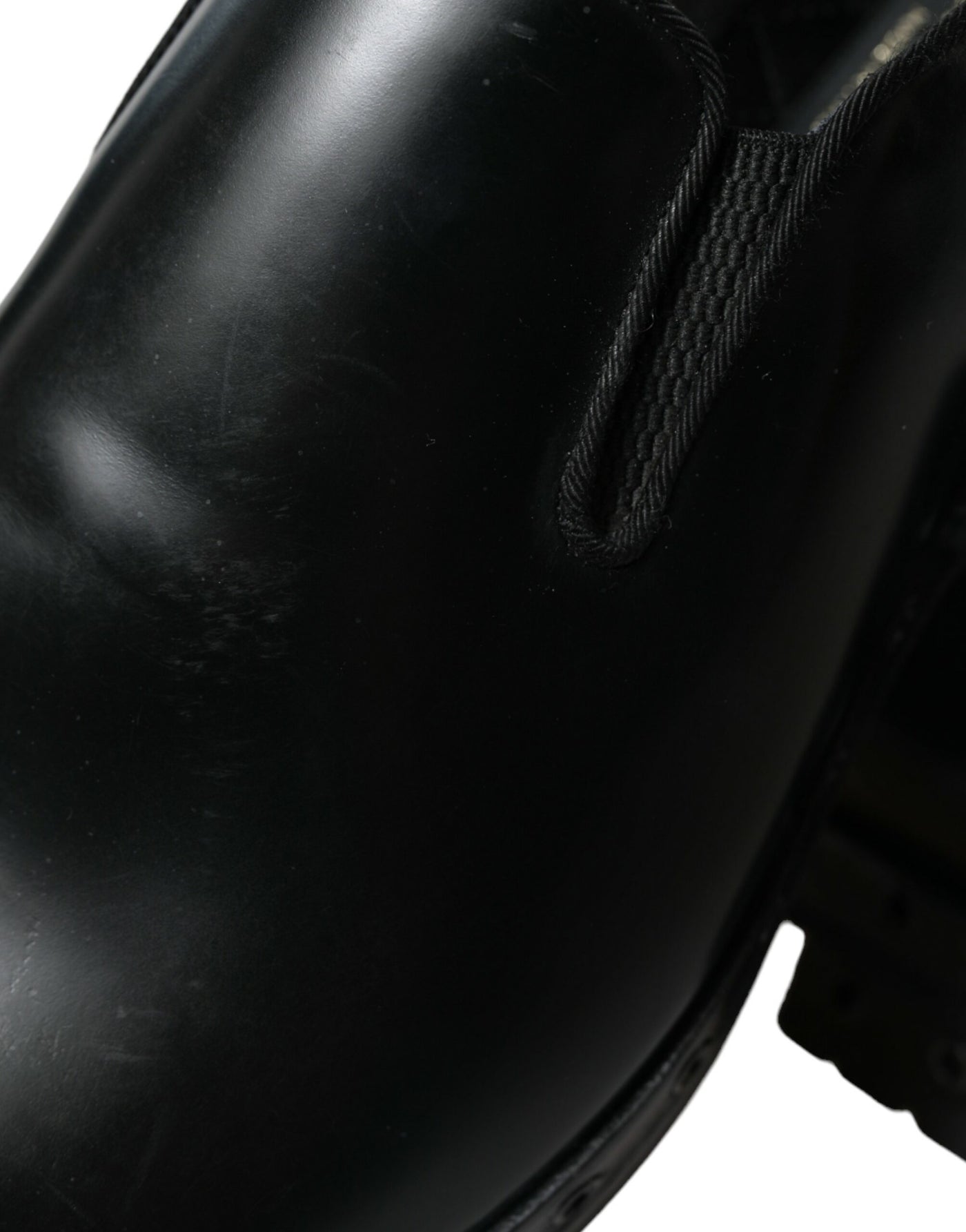 Dolce & Gabbana Schwarzes Leder Nieten Loafers Kleid Schuhe