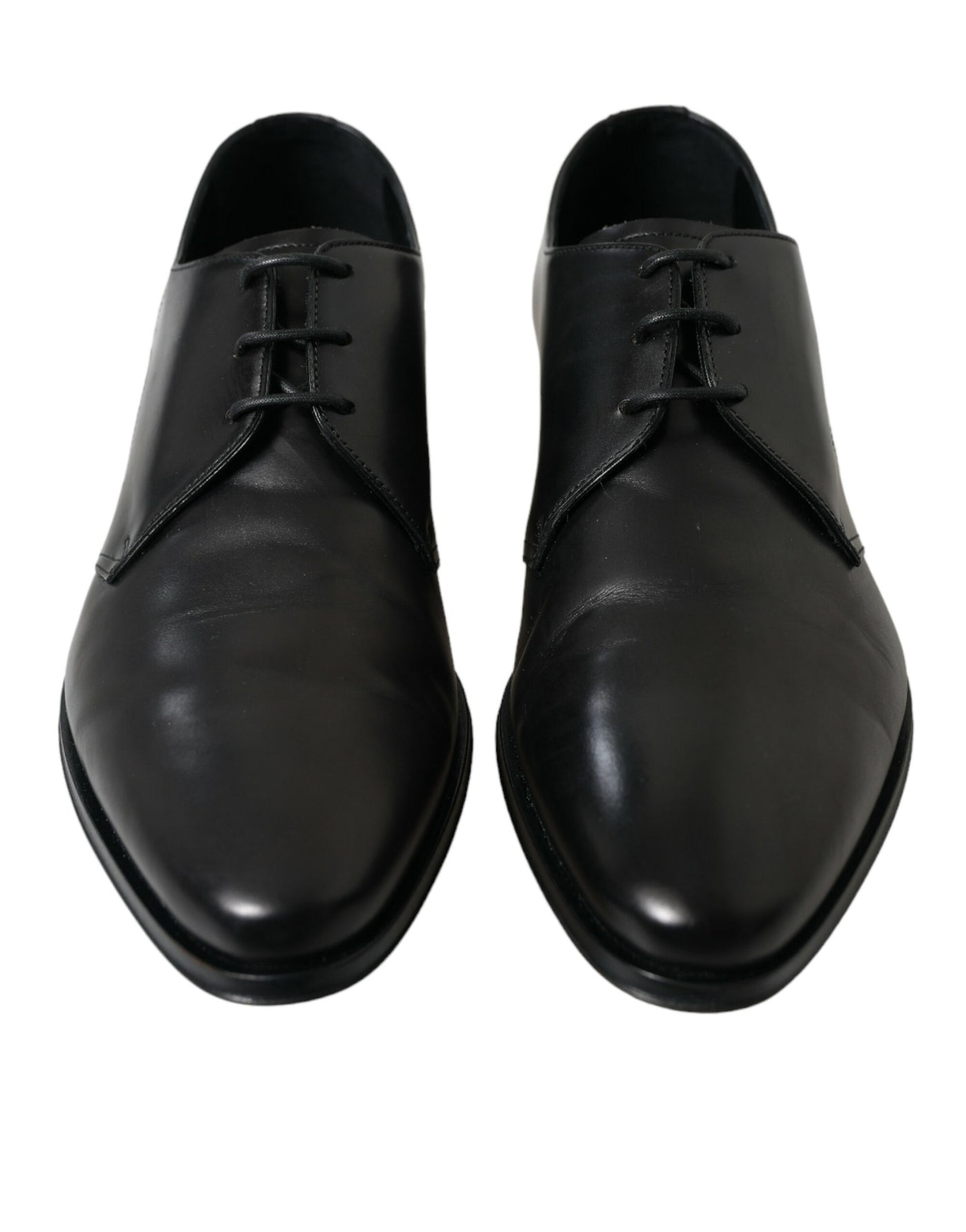 Dolce & Gabbana Schwarze Leder Schnürschuhe Formal Derby Dress Schuhe