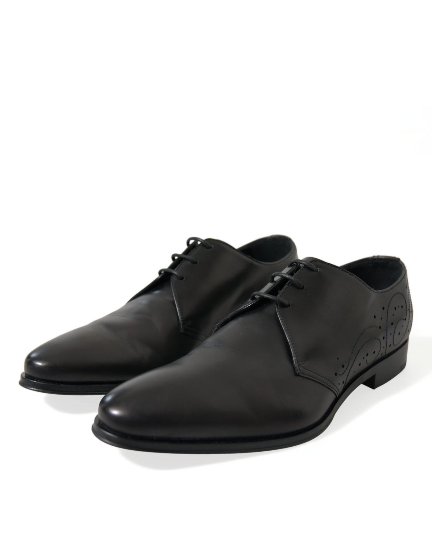 Dolce & Gabbana Schwarze Leder Schnürschuhe Formal Derby Dress Schuhe